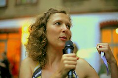 Ela Kagel from Upgrade Berlin, hosting the event